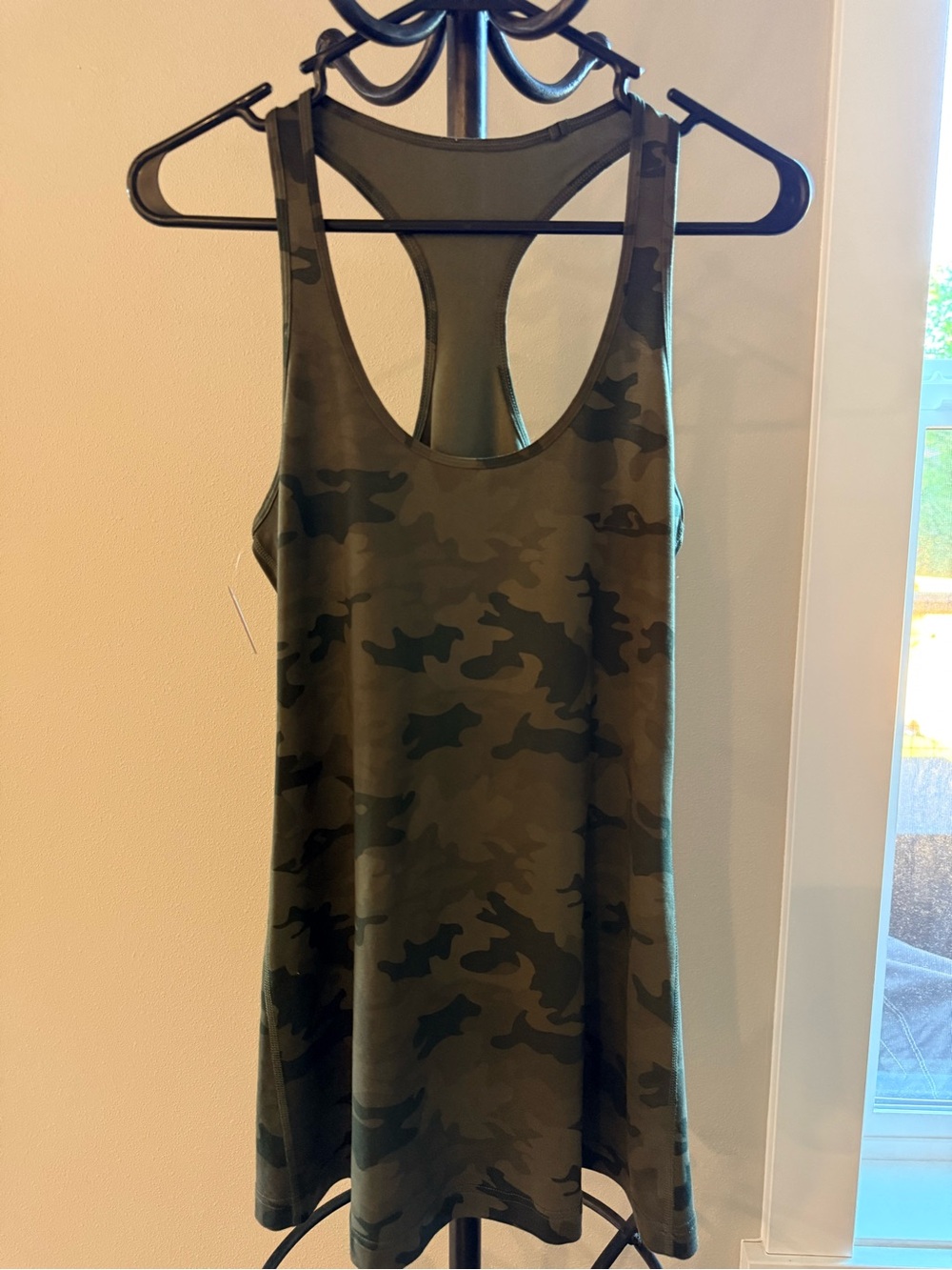 Lululemon Cool Racerback olive green camouflage Tank classic athletic racerback